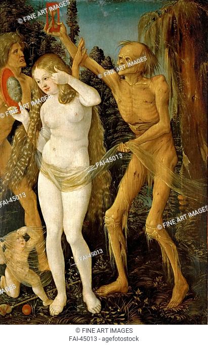Three Ages of the Woman and the Death by Baldung (Baldung Grien), Hans (1484-1545)/Oil on wood/Renaissance/1510/Germany/Art History Museum