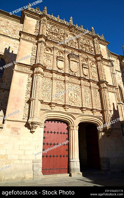 Exterior view of Salamanca Cathedral, Castilla Leon in Spain