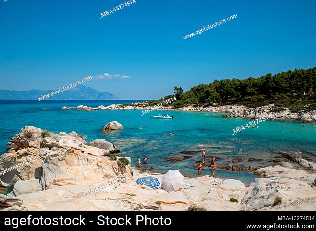 Kavourotripes Beach with Athos in the background - Halkidiki