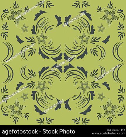 flower print pattern background with leaves, flowers, berries, for fabrics, wallpaper, interior, wall-coverings. pattern with flowers and plants