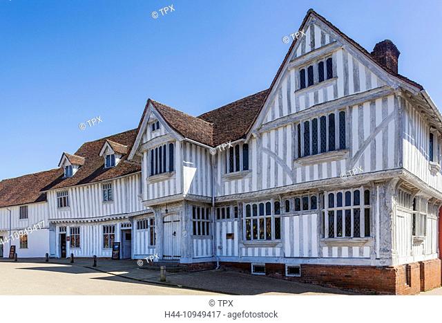 United Kingdom, British Isles, Great Britain, Europe, Britain, England, Suffolk, Lavenham, Guildhall, Timbered Building, Historical, Gabled, Architecture