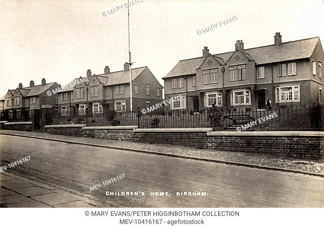 The Fylde Union cottage homes for children, Kirkham, Lancashire. The homes were built in 1913-14 on the site of the original Fylde Union workhouse after it was...