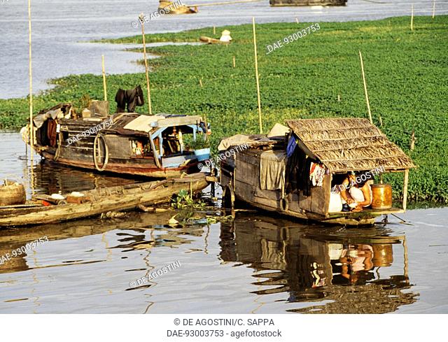 Boats on the Saigon river, Vietnam