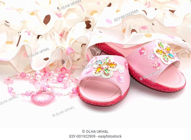 Pink child's shoes