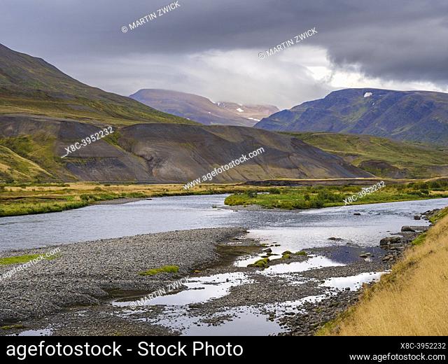 Valley Fnjoskadalur near Akuryeri. Europe, Northern Europe, Iceland