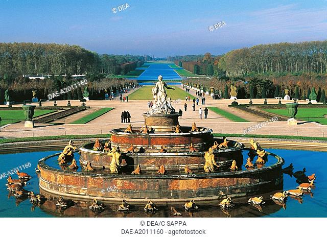 France - Ile-de-France - Versailles. Chateau de Versailles (Palace) (UNESCO's World Heritage Site, 1979). Basin of Latona