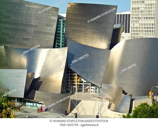 Walt Disney Concert Hall. Disney Hall was designed by architect Frank Gehry. Los Angeles, California
