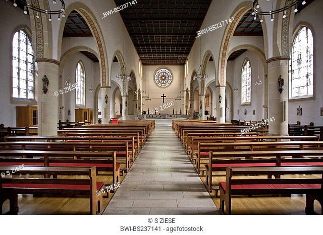 interior of St Amandus church, Germany, North Rhine-Westphalia, Ruhr Area, Datteln
