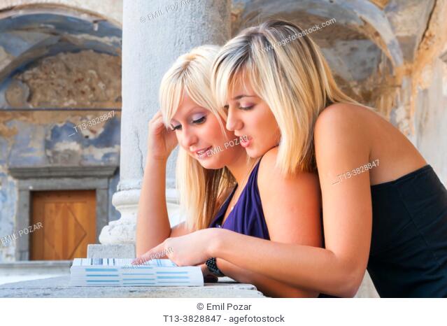 Friendly assistance pretty blondes schoolgirls
