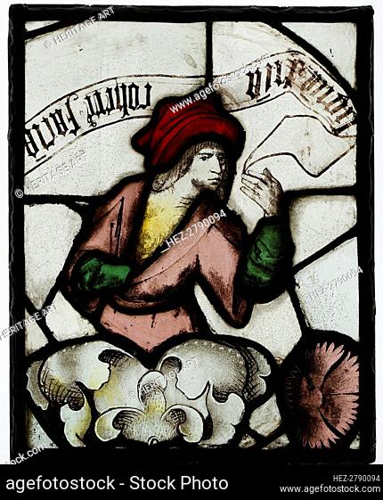 Panel with Prophet from a Tree of Jesse Window, British, mid-15th century. Creator: Unknown