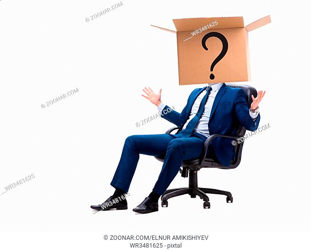 Businessman asking questions in business concept