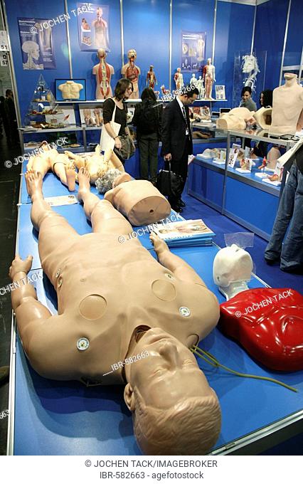 Anatomical dummies, Medica 2007, world's biggest trade show for medical equipment and technologies, Duesseldorf, North Rhine-Westphalia, Germany, Europe