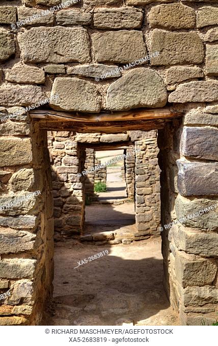 Doorway in the West Ruin, Aztec Ruins National Monument, UNESCO World Heritage Site, 850 A.D. - 1, 100 A.D., New Mexico, USA