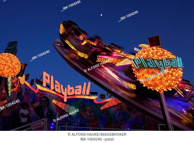 Playball amusement ride at Whitsun Funfair, Ingolstadt, Bavaria, Germany, Europe