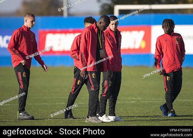 Belgian's players......a soccer game between Romania U17 and Belgium U17, Saturday 29 October 2022 in Buftea, Romania, match 2/3 in the qualifications for the...