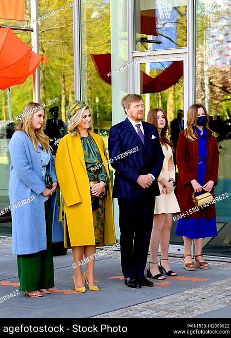 King Willem-Alexander, Queen Maxima, Princess Amalia, Princess Alexia and Princess Ariane of The Netherlands leave at the High Tech Campus in Eindhoven