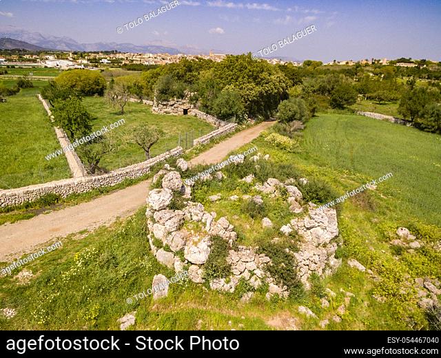 Talaiot des Racons, monumento arqueologico, Llubi, Mallorca, balearic islands, spain, europe