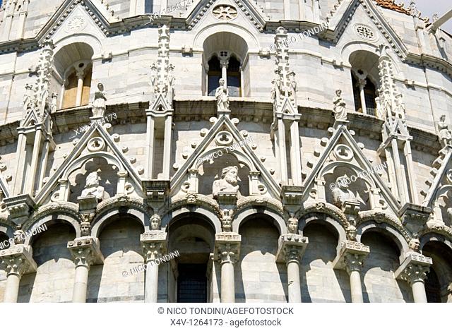 The Baptistry, Pisa, Tuscany, Italy, Europe