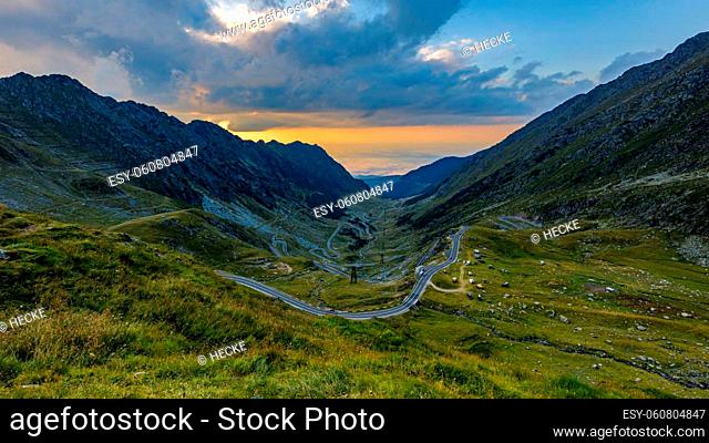 The transfaragasan road in the carpathian of romania