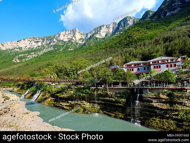River Vjosa, Këlcyra Gorge, Gryka e Këlcyrës, near Kelcyra, Dhëmbel Mountains, Qar Gjirokastra, Gjirokastër, Albania