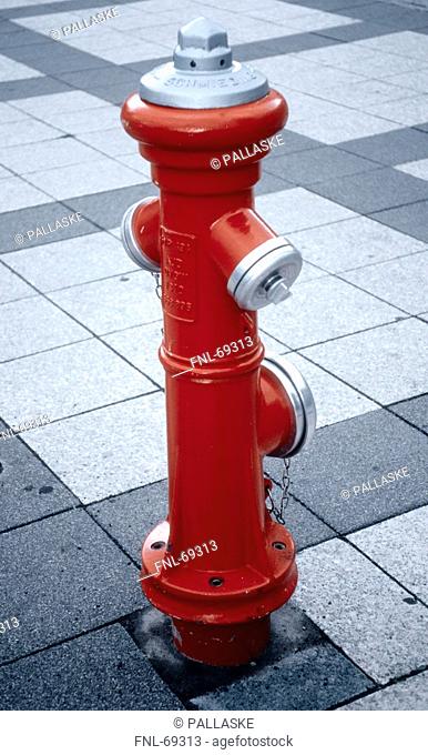 Close-up of red fire hydrant