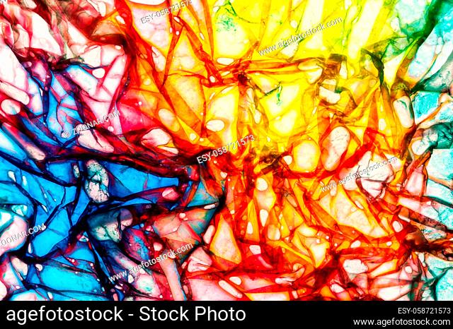 Abstract colored texture. Colorful decorative background. Bright watercolor background on crumpled paper for design
