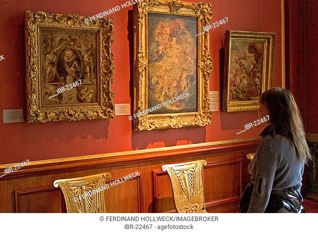 GUS Russia St Petersburg 300 years old Venice of the North Winter Palace built by Bartolomeo Francesco Rastrelli 1754 to 1762 Ermitage Exhibition Room inside...