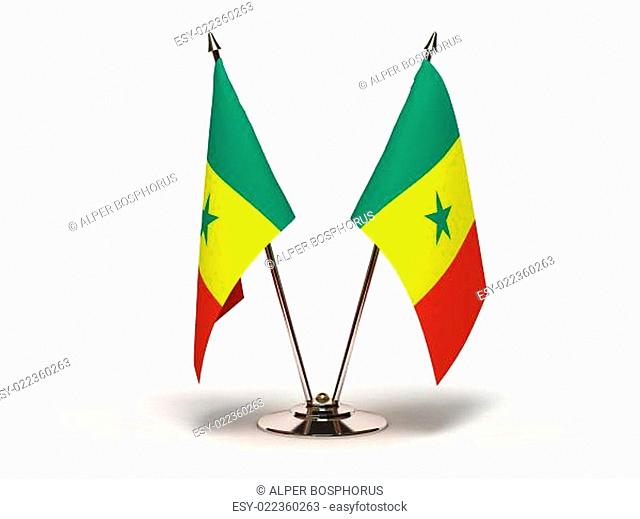 Miniature Flag of Senegal (Isolated)