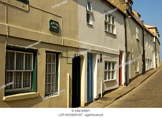 England, North Yorkshire, Whitby, Former fishermans cottages in Henrietta Street