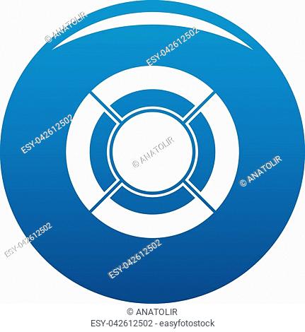 Circle graph icon vector blue circle isolated on white background