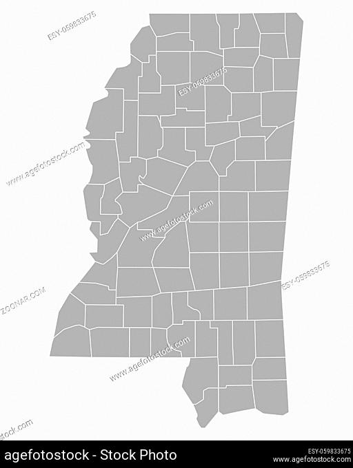 Karte von Mississippi - Map of Mississippi