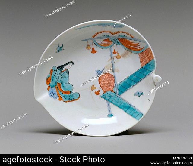 Dish with Japanese court woman and birds. Factory: Chelsea Porcelain Manufactory (British, 1745-1784); Date: ca. 1750; Culture: British