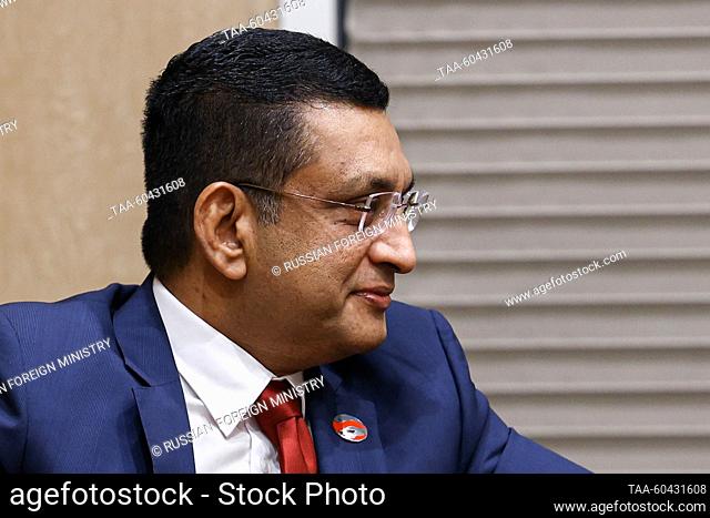 INDONESIA, JAKARTA - JULY 13, 2023: Sri Lanka's Minister of External Affairs Ali Sabry looks on during a meeting with his Russian counterpart Sergei Lavrov at...
