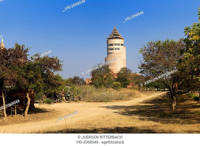 ASIA, MYANMAR, BURMA, BIRMA, BAGAN, PAGAN, NAN MYINT TOWER, UGLY OBSERVATION TOWER BUILT BY THE MILITARY GOVERNMENT, ONE OF THE REASONS WHY THE UNESCO DENIED...