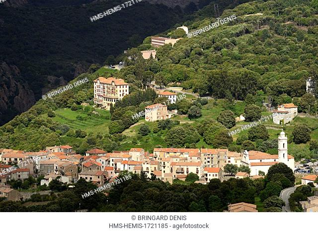 France, Corse du Sud, Piana, labelled Les Plus Beaux Villages de France (The Most beautiful Villages of France), the village