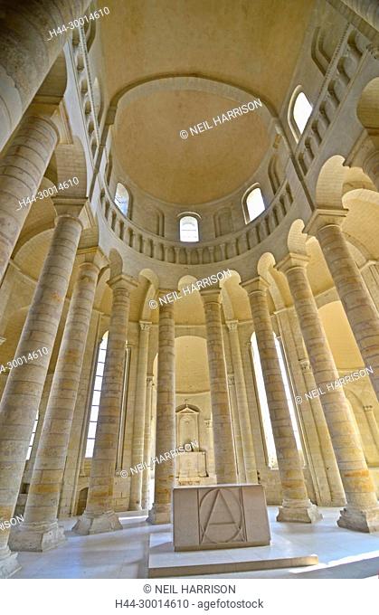 The altar at Fontevraux Abbey, burial place of King Henry II of England and Richard the Lionheart. Built from clear Tuffa limestone