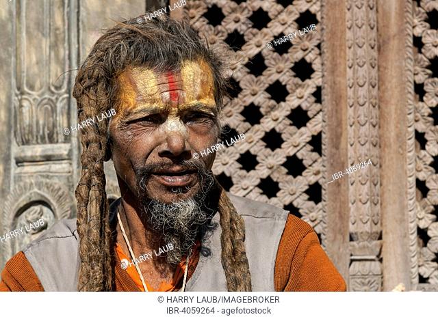 Sadhu, ascetic, holy man, portrait, Pashupatinath, Kathmandu, Nepal