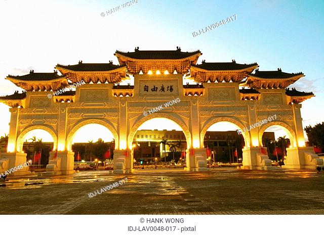 Entrance of a national monument, Chiang Kaishek Memorial Hall, Taipei, Taiwan