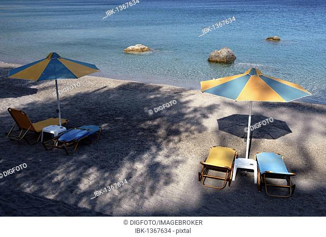 Beach Agios Nikolaos at Spoa, Karpathos island, Aegean Islands, Aegean Sea, Dodecanese, Greece, Europe