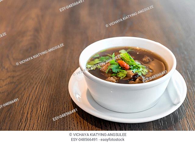 Bak kut teh Thai chinese traditional style soup with pork spare rib