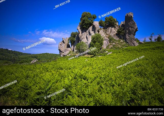Rupe del fuoco, Fire Rock, Rock of Altipiano dell' Argimusco, Sicily, Italy, Europe