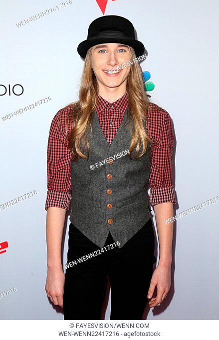 NBC's 'The Voice' Season 8 at Pacific Design Center - Red Carpet Arrivals Featuring: Sawyer Fredericks Where: West Hollywood, California