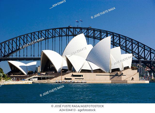 Opera House and Harbour Bridge. Sydney City. Australia. April 2006