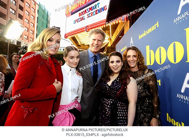Olivia Wilde, Director, Kaitlyn Dever, Will Ferrell, Beanie Feldstein, Jessica Elbaum, Producer, at the Los Angeles Special Screening of Annapurna Pictures'...