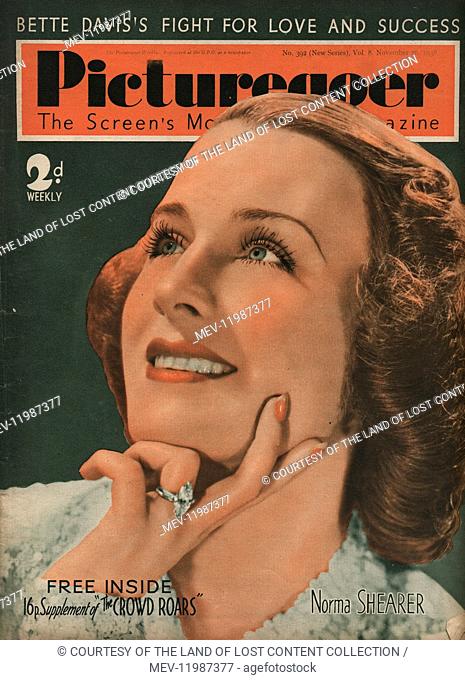 Picturegoer - 1938, Picturegoer, front cover, photograph, Norma Shearer