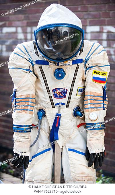 A space suit 'Sokol-KV2' of astronaut Alexander Kalery is pictured in Berlin, Germany, 03 April 2014. The suit and a Soviet space capsule will be sold by...