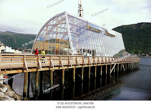 A pavilion of the Polaria Aquarium, Tromso, Troms County, Norway
