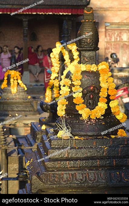 Nepal, Bhaktapur, Dashain Festival, decoration, , Credit:Tibor Bognar / Avalon
