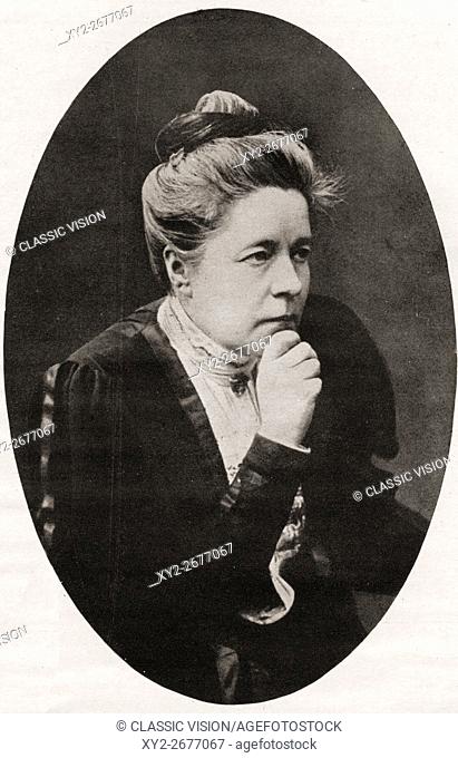 Selma Lagerlof, 1858-1940. Swedish authoress. Nobel prize for literature in 1909. From the book ""The Masterpiece Library of Short Stories