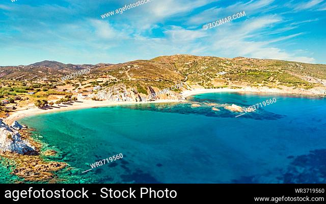The beaches Stomio and Cheromylos in Evia, Greece